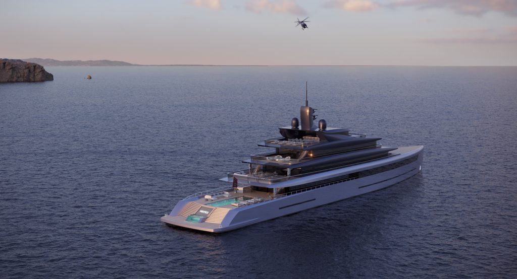 Superyacht with eco-design